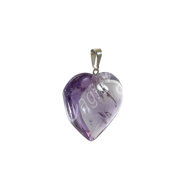 Pendant Heart Amethyst 0.75″ X 1″