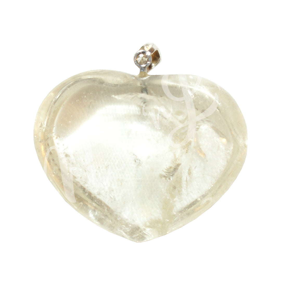 Pendant Heart Natural Citrine 0.75″