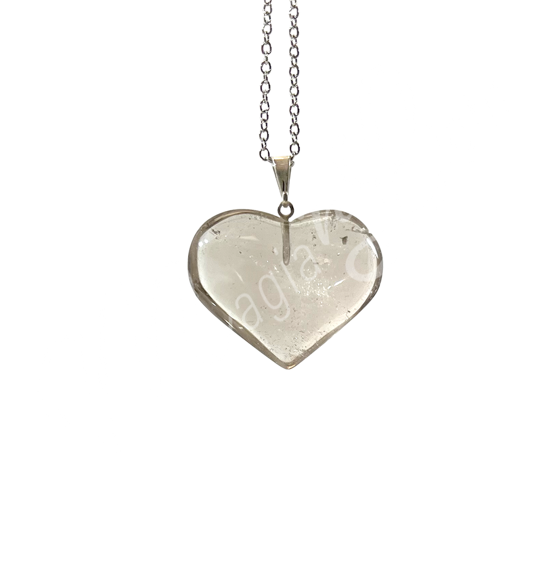 Pendant Heart Natural Citrine 0.75″
