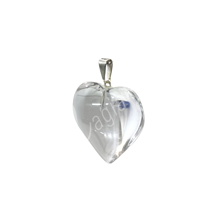 Pendant Heart Crystal Quartz 1″