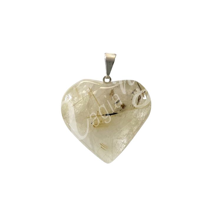 Pendant Heart Rutilated Quartz 0.75″