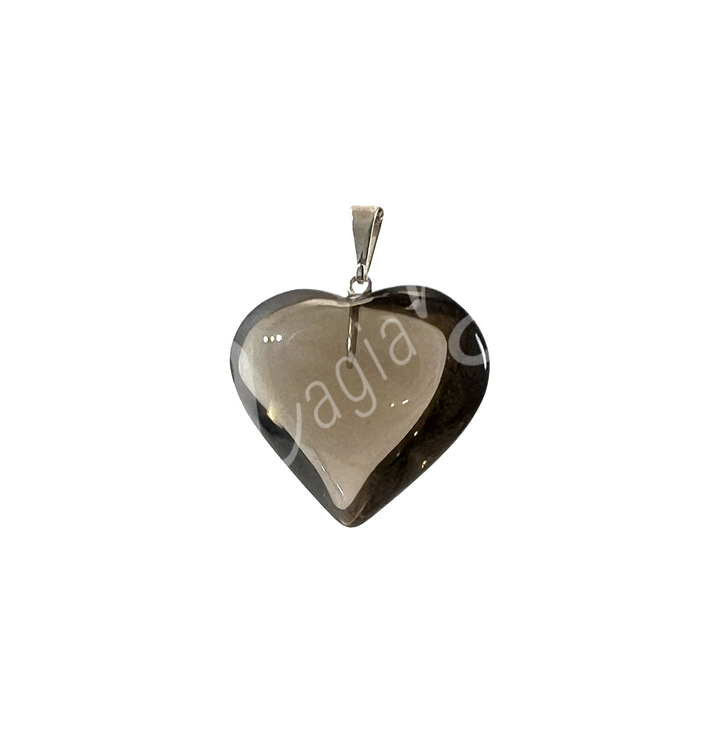 Pendant Heart Smoky Quartz 0.75″