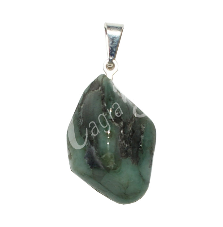 Colgante Piedra Rodada Esmeralda 1.25-1.75″