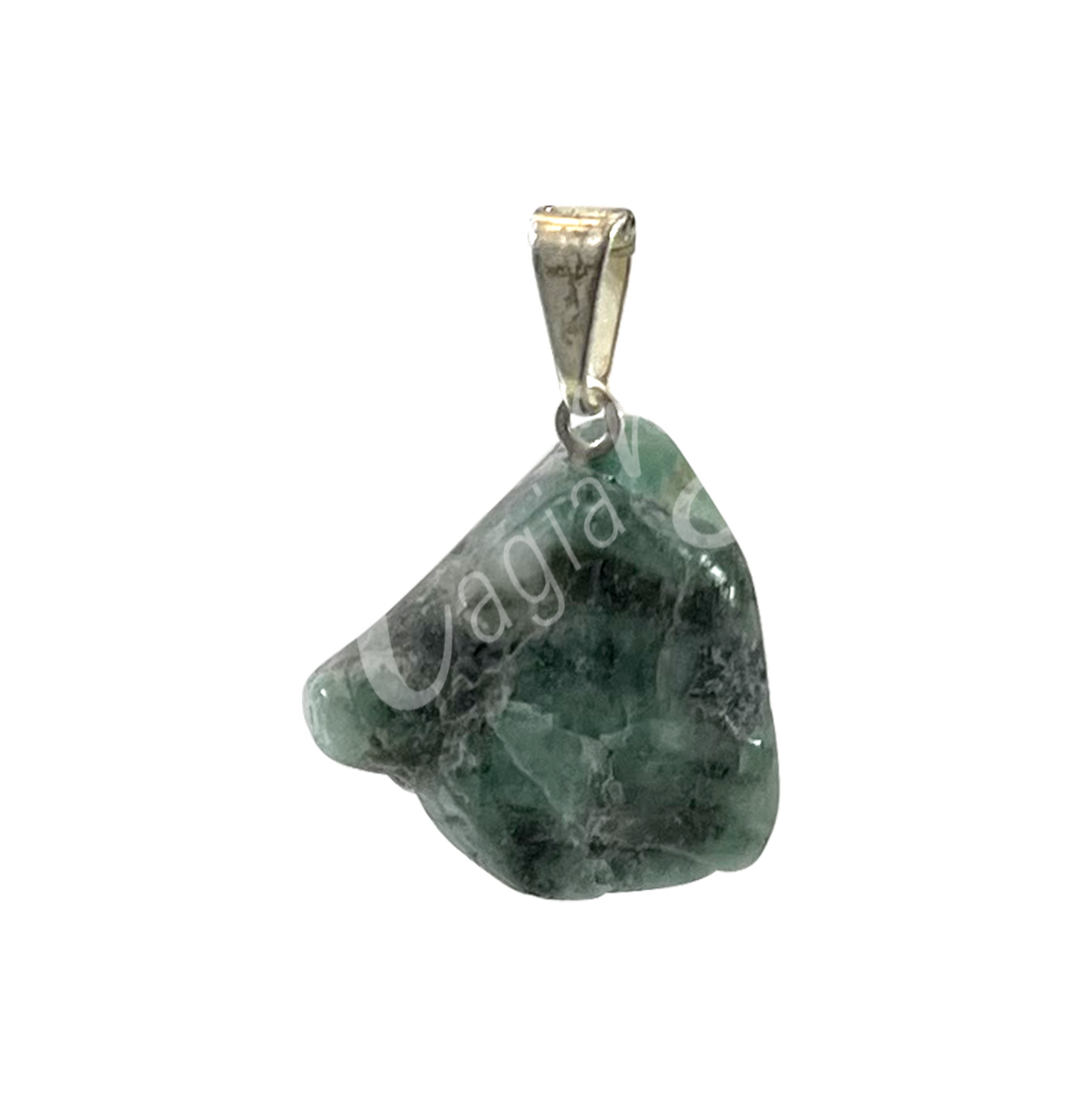 Colgante Piedra Rodada Esmeralda 1.25-1.75″