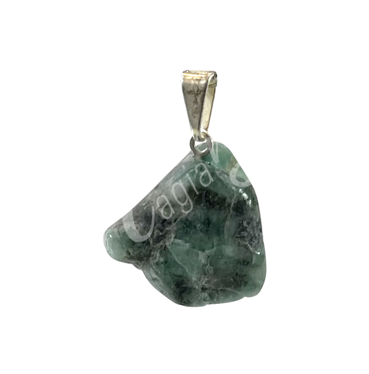 Colgante Piedra Rodada Esmeralda 1.25-1.75″