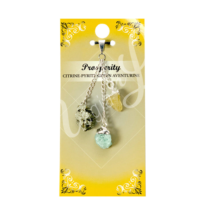 Pendant Tri-Stone for Prosperity 2.5″