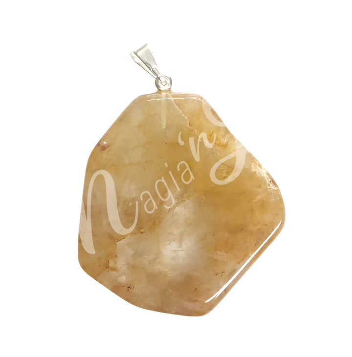 Pendant Slice Golden Healer Quartz 1.25″