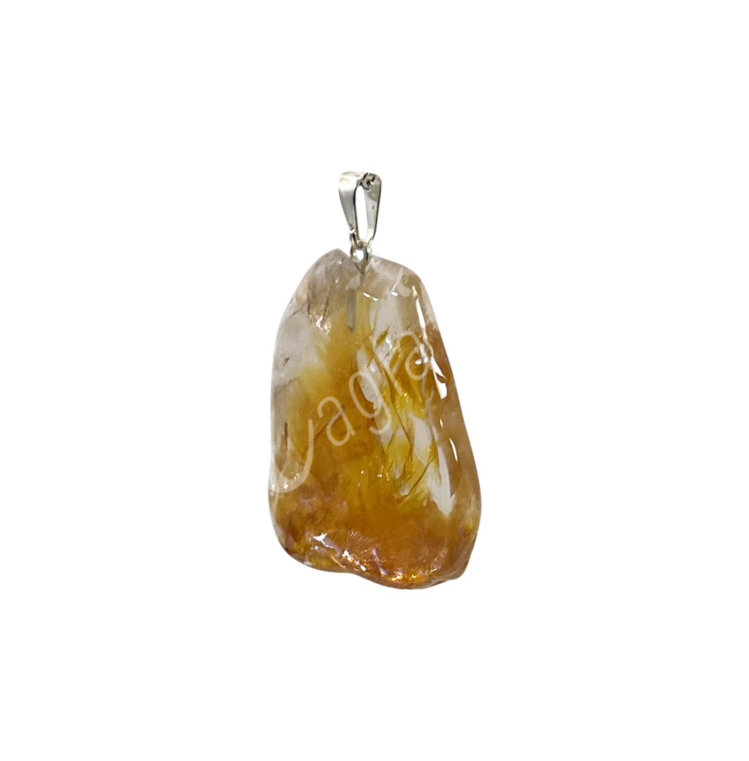 Pendant Slice Golden Healer Quartz 1.25″