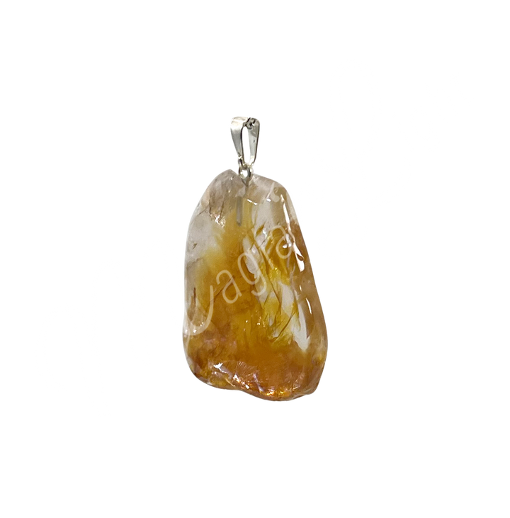 Pendant Slice Golden Healer Quartz 1.25″