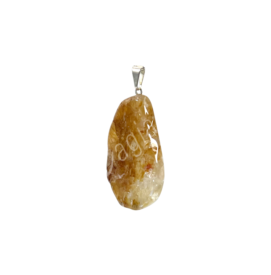Pendant Slice Golden Healer Quartz 1.25″