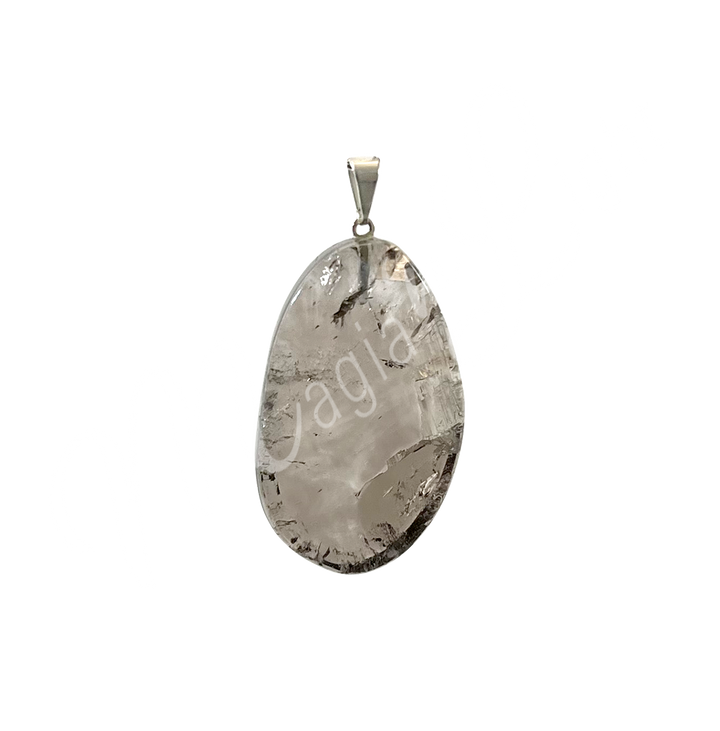 Pendant Slice Smoky Quartz 1.25″
