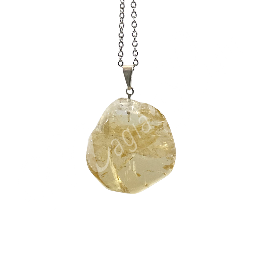 Pendant Slice Citrine 1″