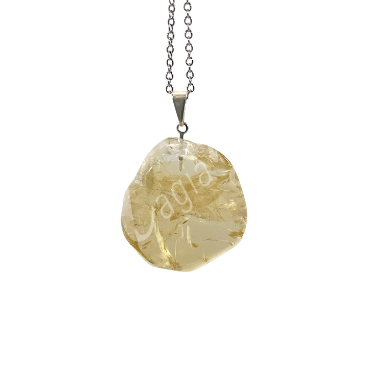 Pendant Slice Citrine 1″