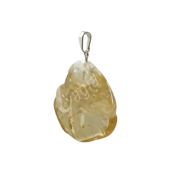 Pendant Slice Citrine 1″