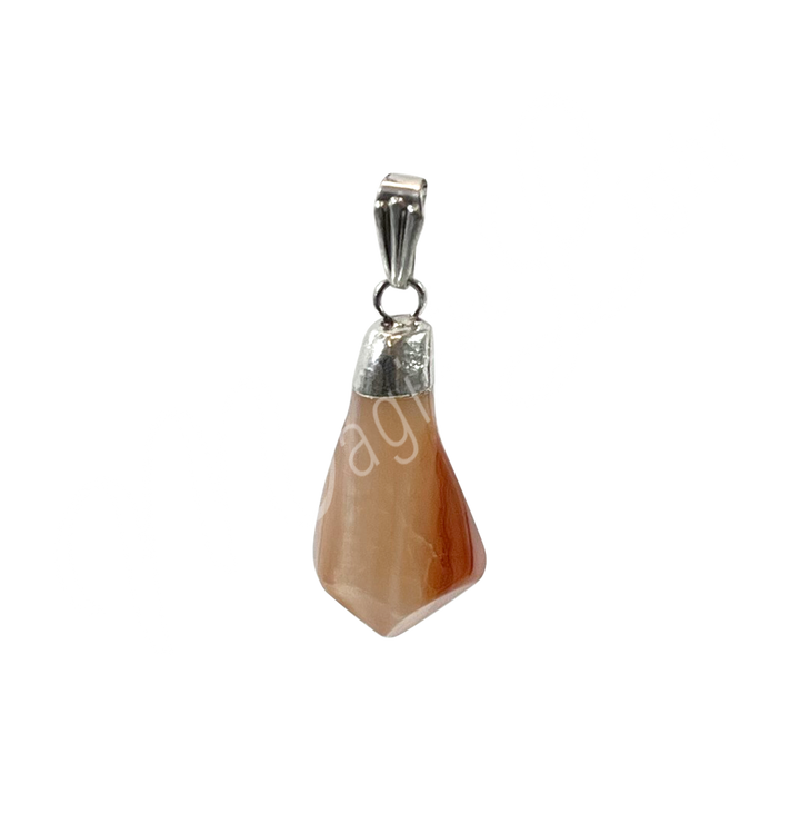 Pendant Diamond Shape Carnelian 1-1.75″
