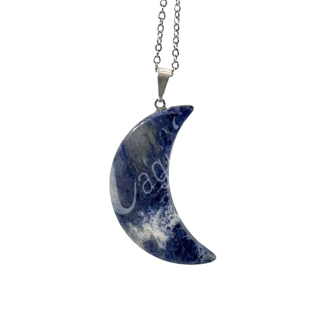 Pendant Moon Sodalite 1.4″