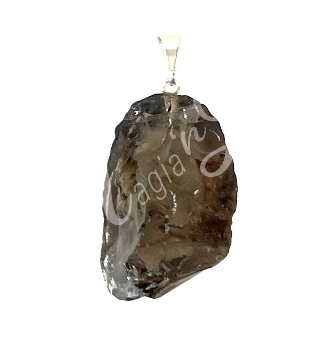 Pendant Rough Smoky Quartz 1.25-1.5″