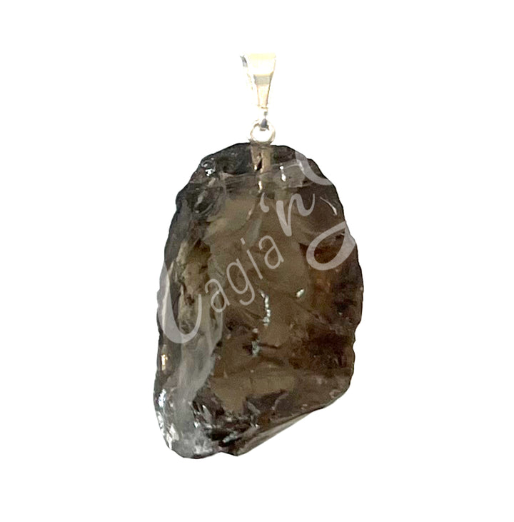 Pendant Rough Smoky Quartz 1.25-1.5″