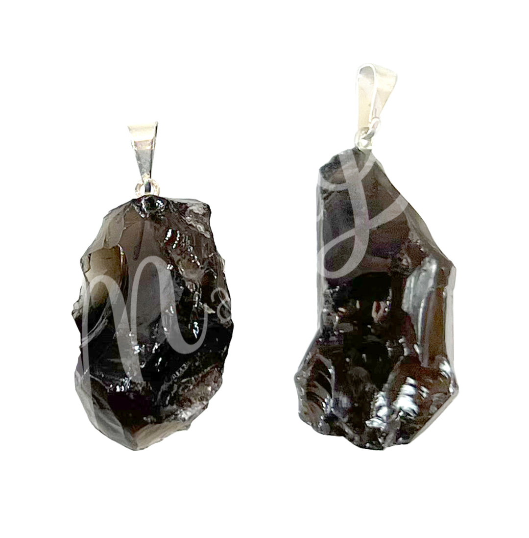 Pendant Rough Smoky Quartz 1.25-1.5″