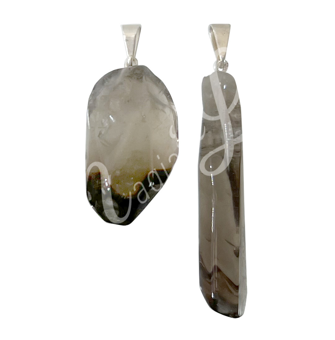 Pendant Tumbled Stone Smoky Quartz Point 1-1.75″