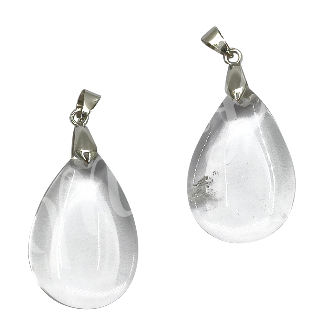 Pendant Drop Crystal Quartz 1.25-1.5"