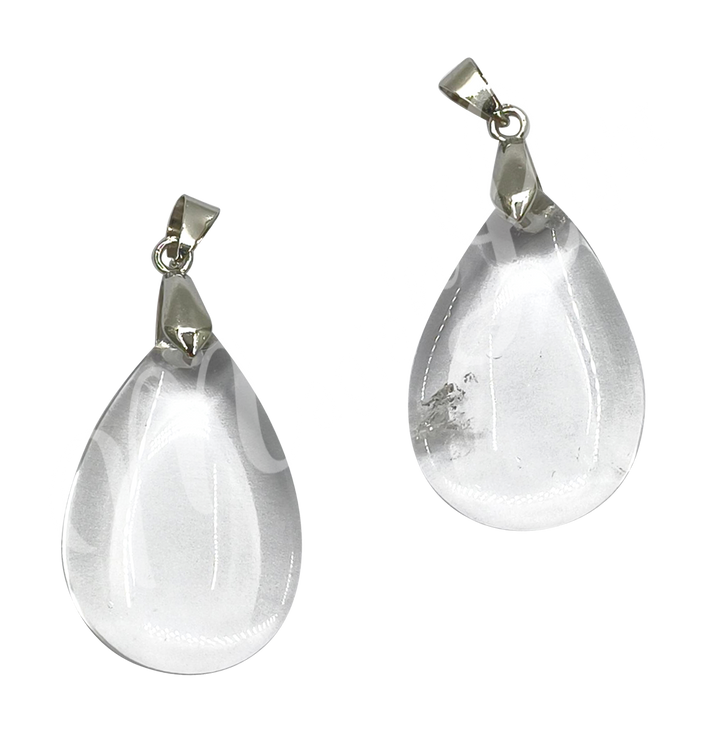 Pendant Drop Crystal Quartz 1.25-1.5"