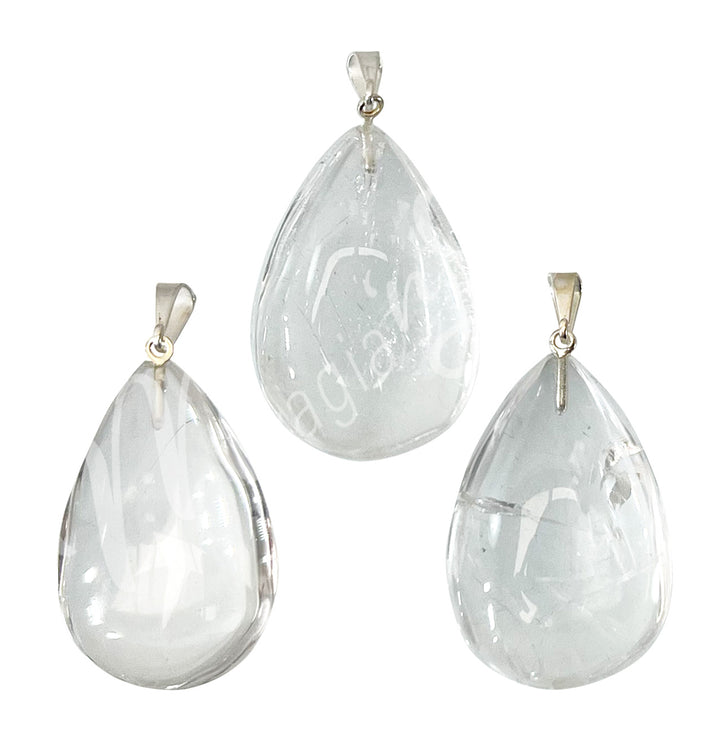 Pendant Drop Crystal Quartz 1.25-1.5"