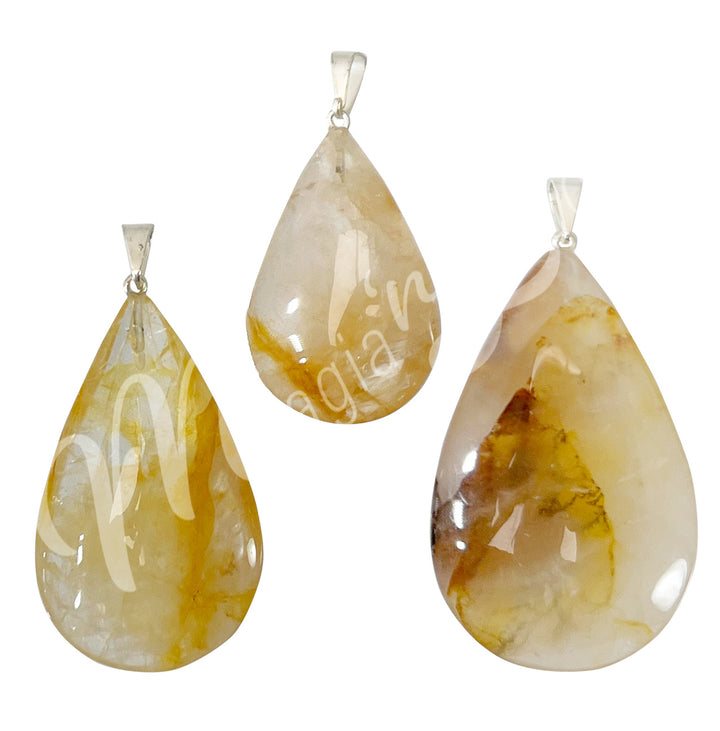 Pendant Drop Golden Healer Quartz 35-45 mm