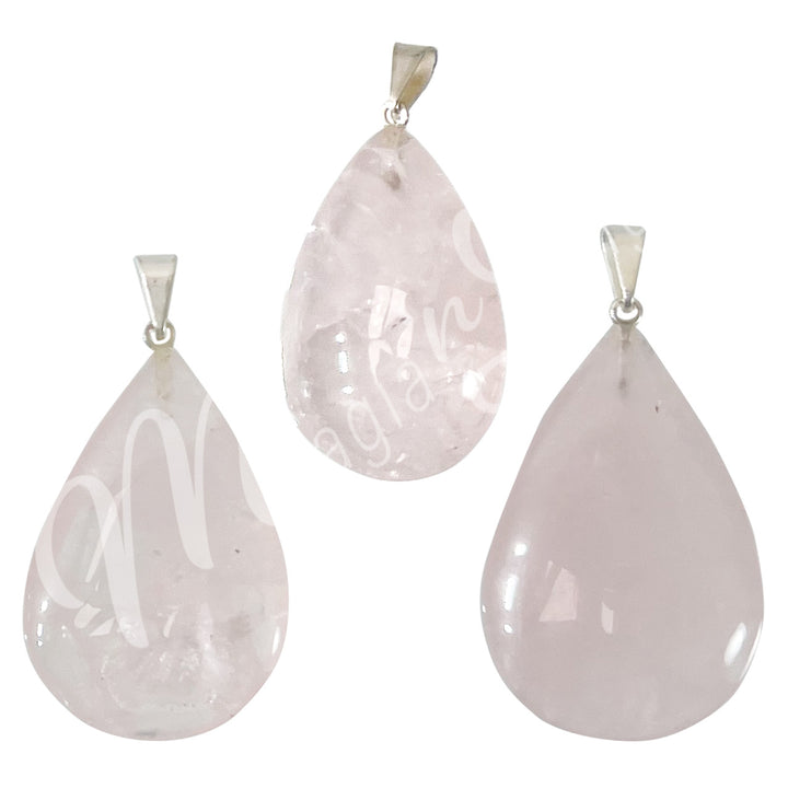 Pendant Drop Rose Quartz 35-40 mm