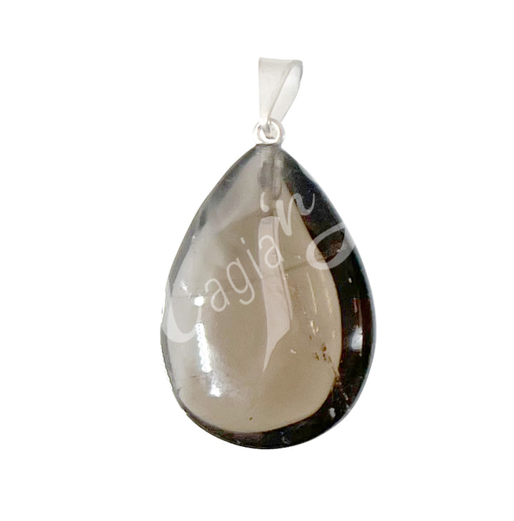 Pendant Drop Smoky Quartz 1.25-1.5"