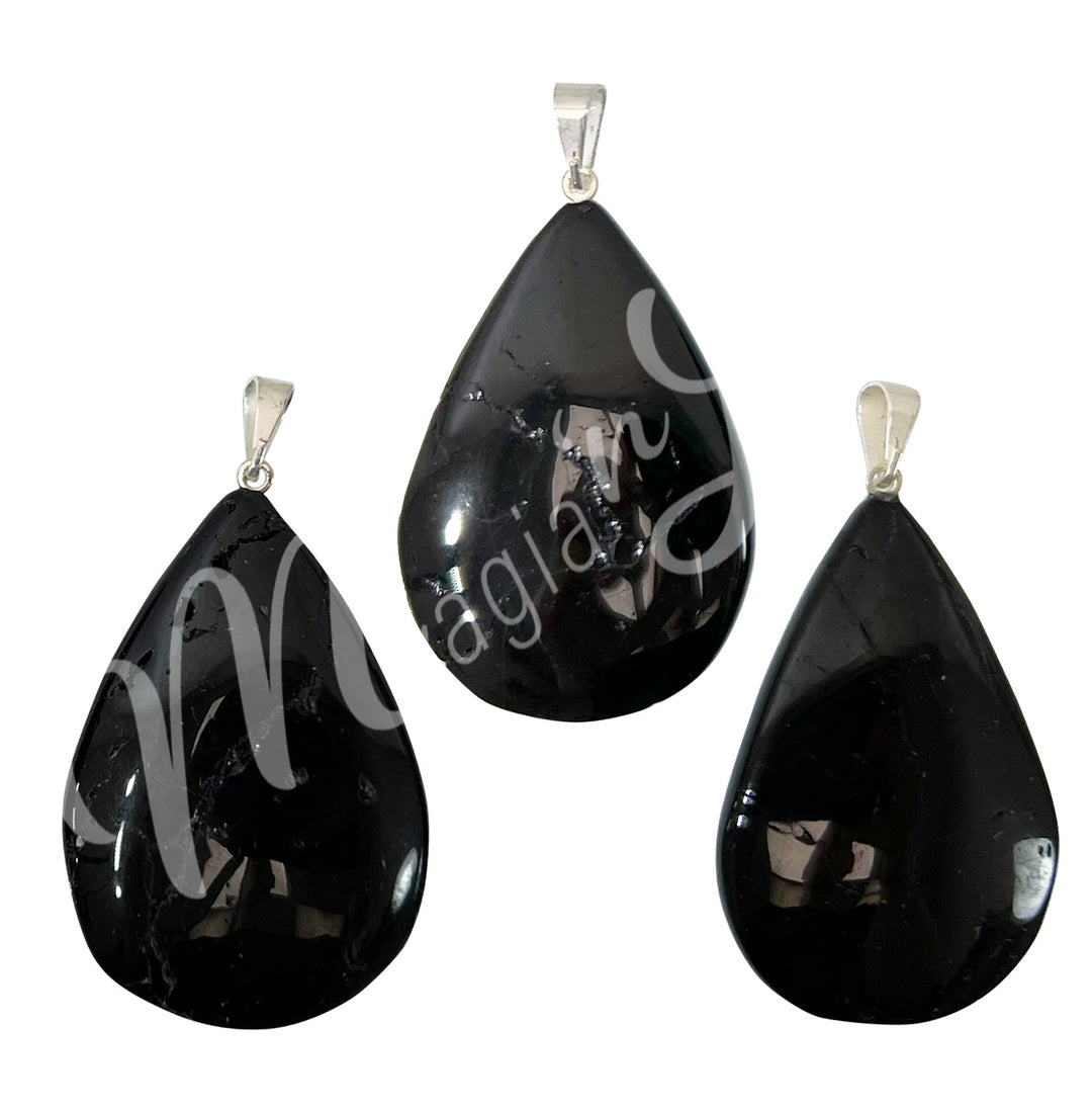 Pendant Drop Black Tourmaline 1.75-2"