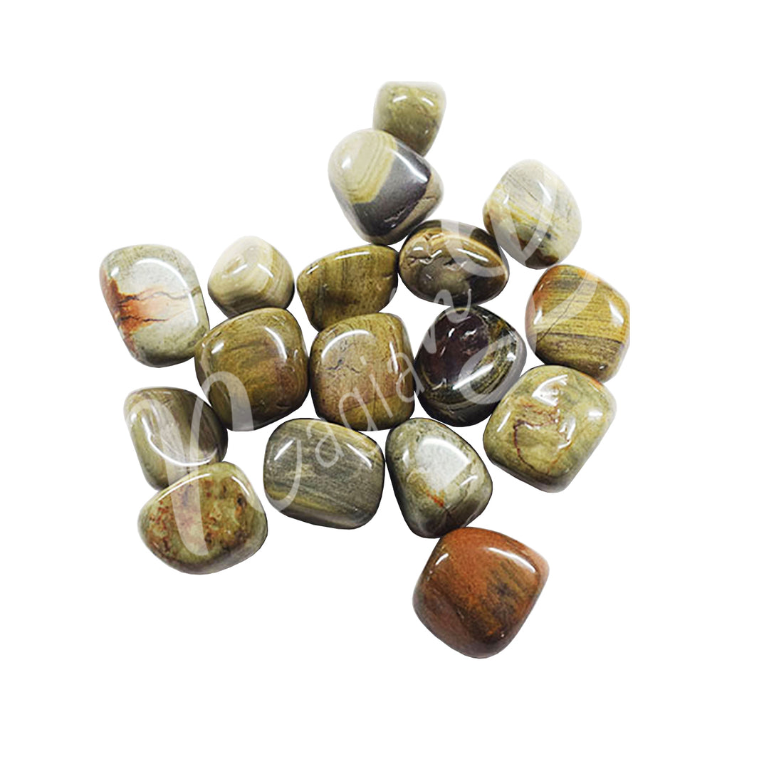 TUMBLED STONE JASPER, SILVER MIST 20-30 MM