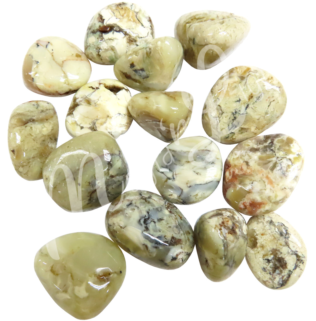 Tumbled Stone White Opal 15-35mm