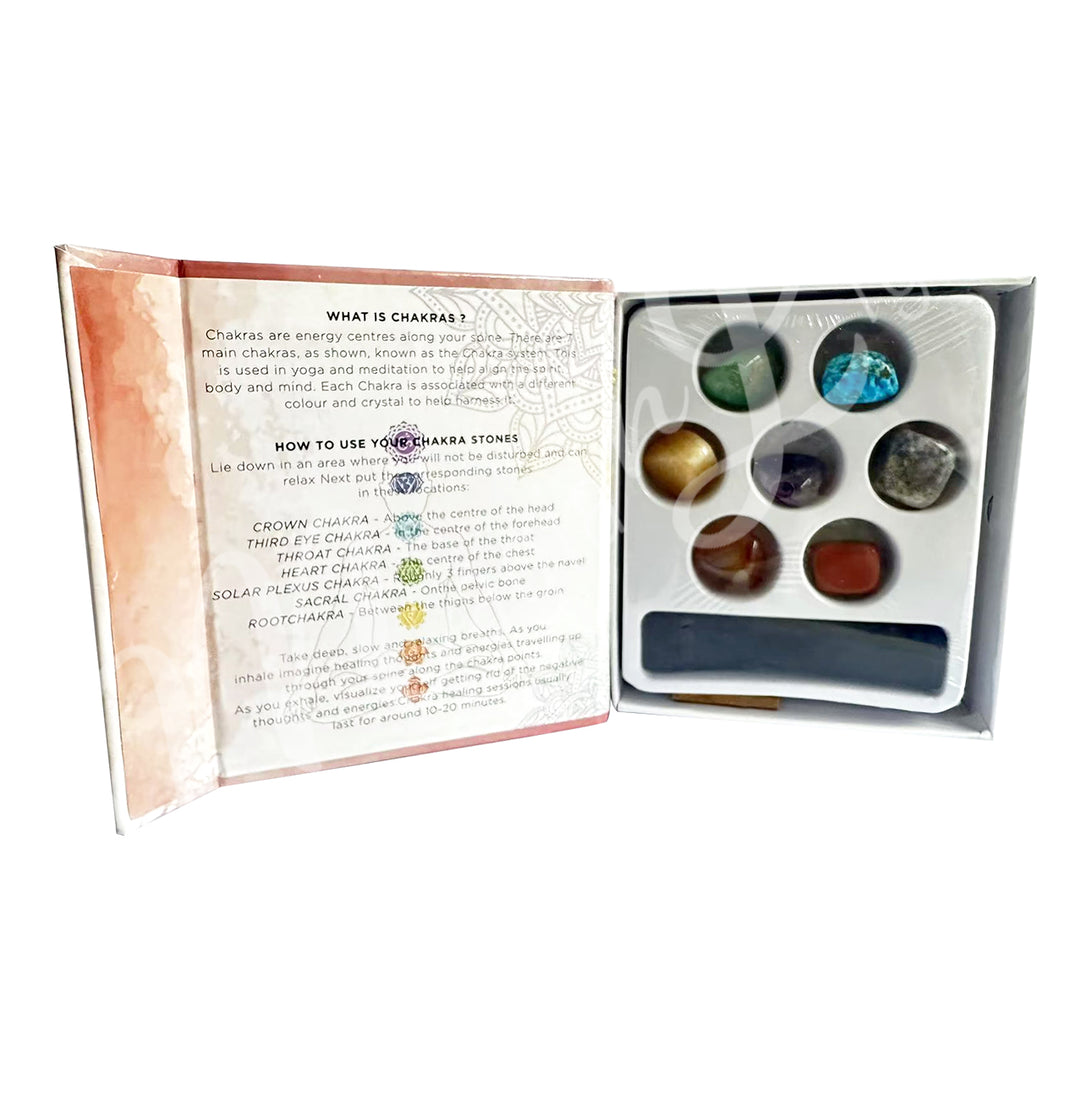 Tumbled Stone Chakra Stone kit in Gift Box