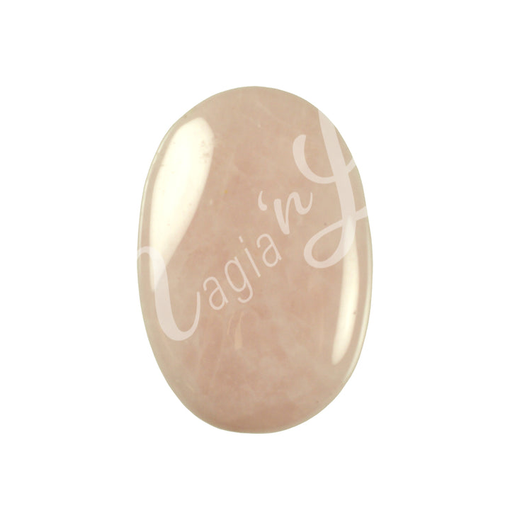 Palm Stone Rose Quartz 1.25 X 1.75″