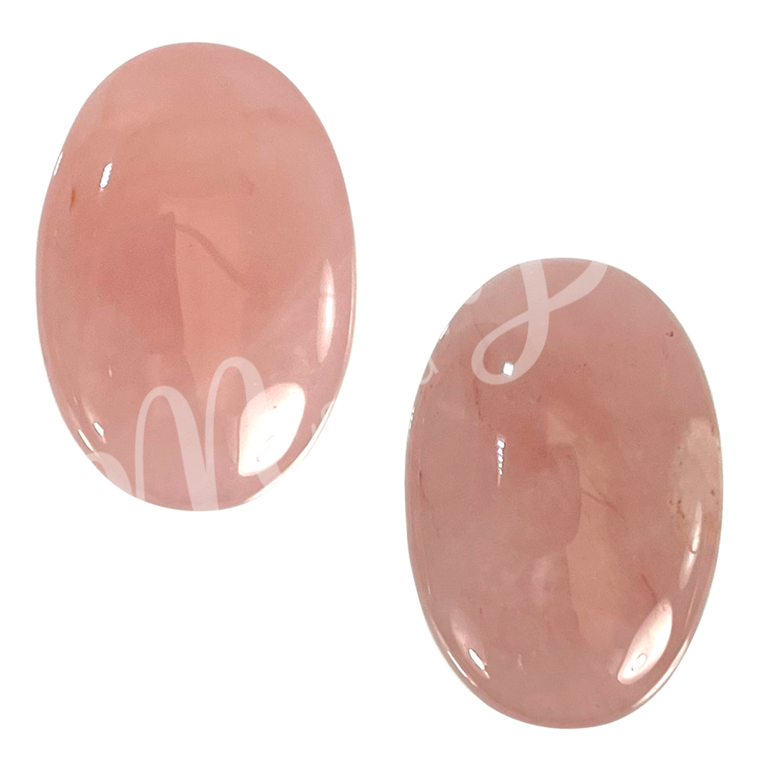 Palm Stone Rose Quartz 1.25 X 1.75″