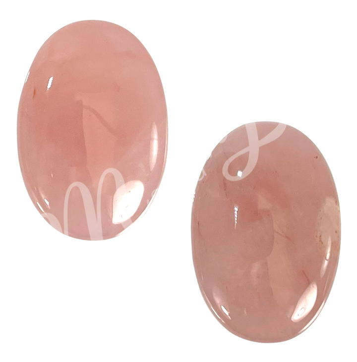 Palm Stone Rose Quartz 1.25 X 1.75″