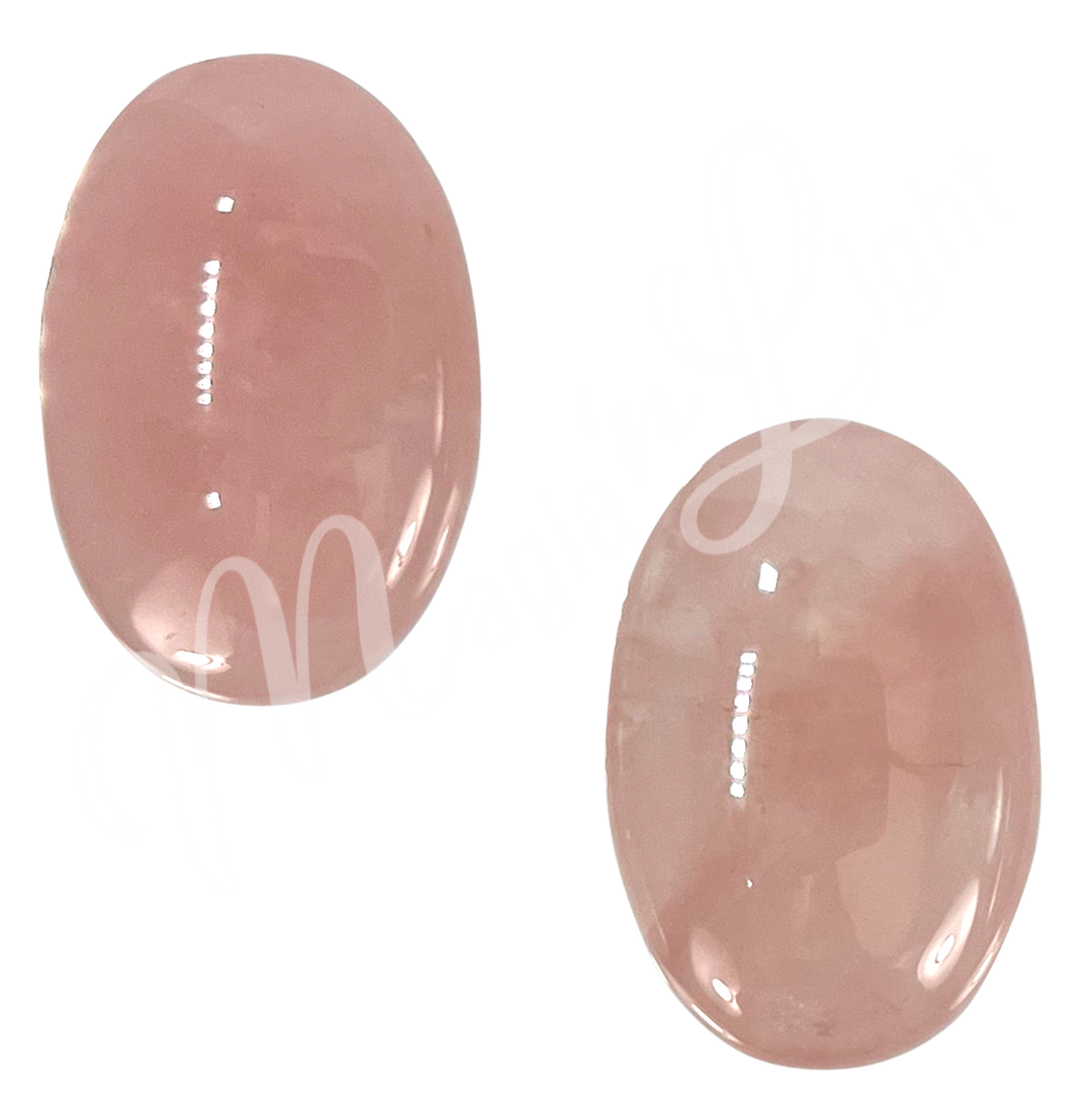 Palm Stone Rose Quartz 1.25 X 1.75″
