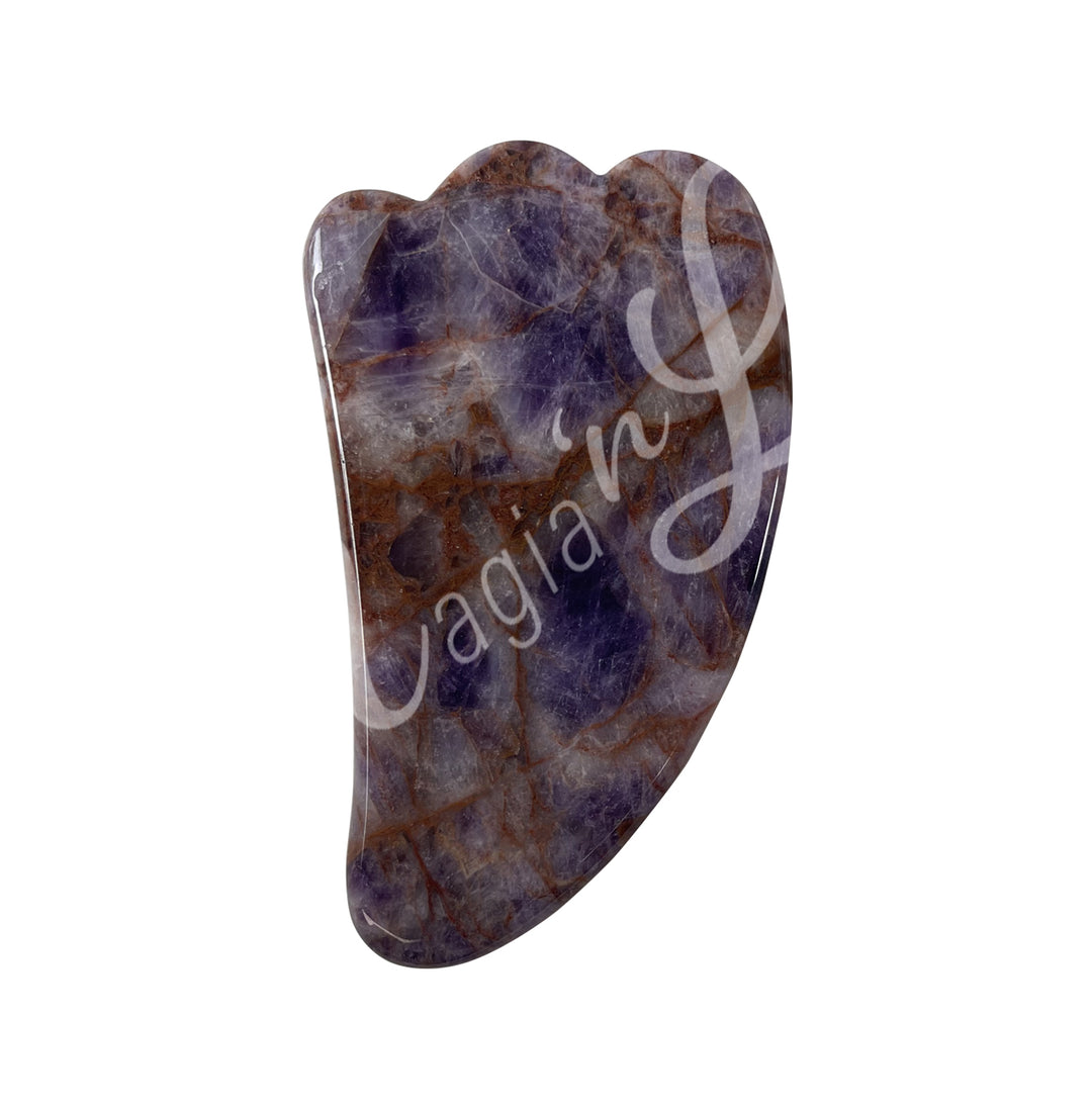 Massager Gua Sha Chevron Amethyst 2″W X 3.75″L