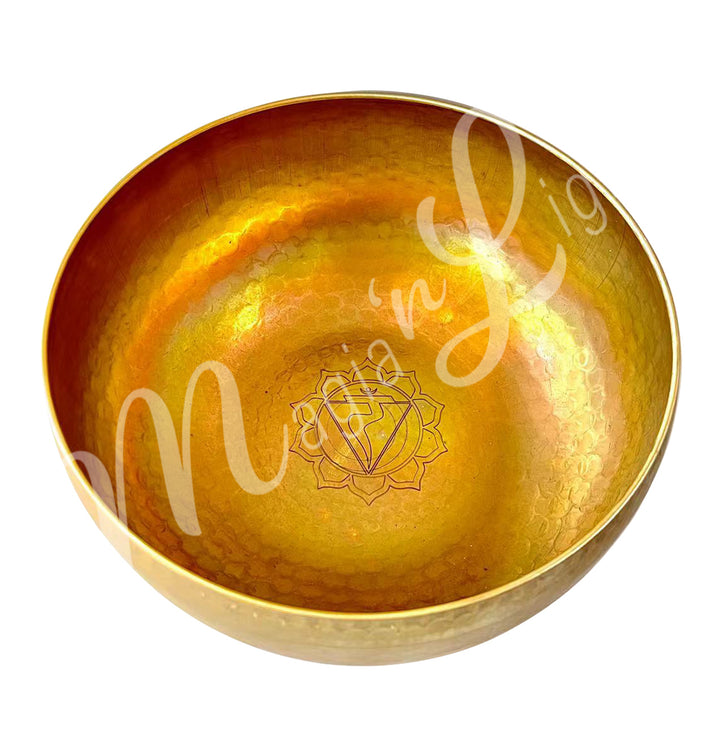 SINGING BOWL TUNED E SOLAR PLEXUS CHAKRA 8.25″DIA