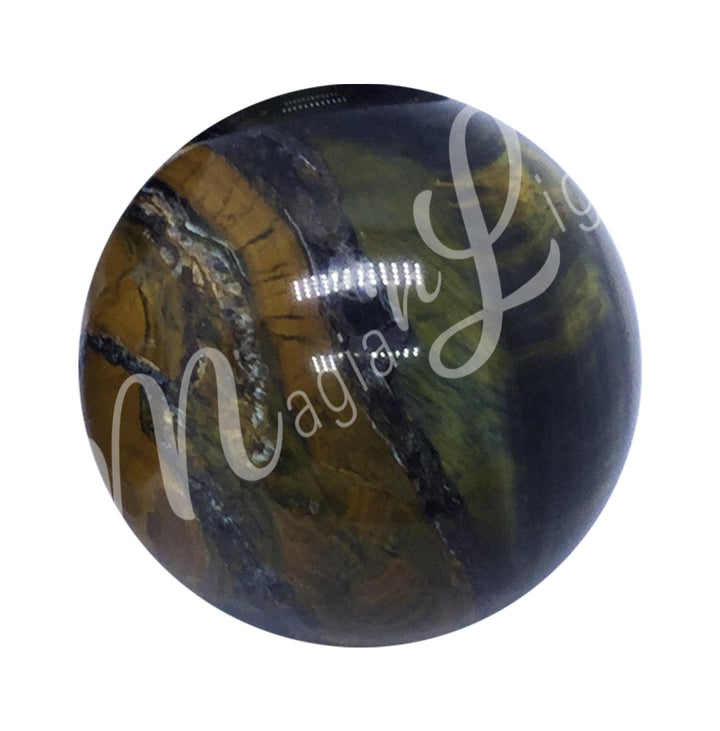 Sphere Blue and Yellow Tiger Eye