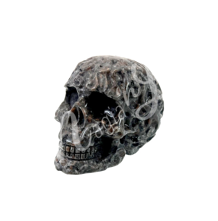 Skull with Details Flame Stone 2.75-3.5"