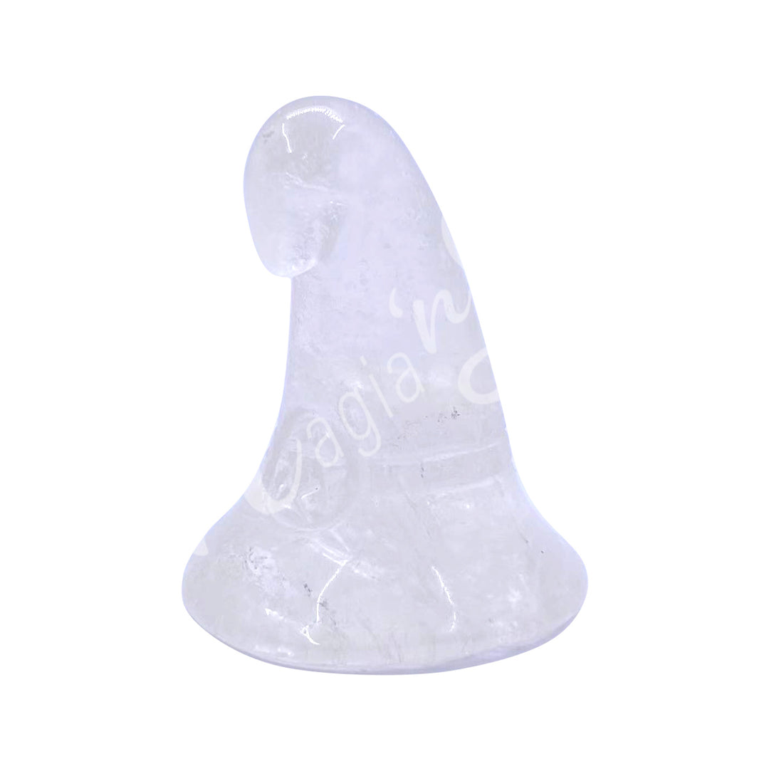 Figurine Witch's Hat Crystal Quartz 2"