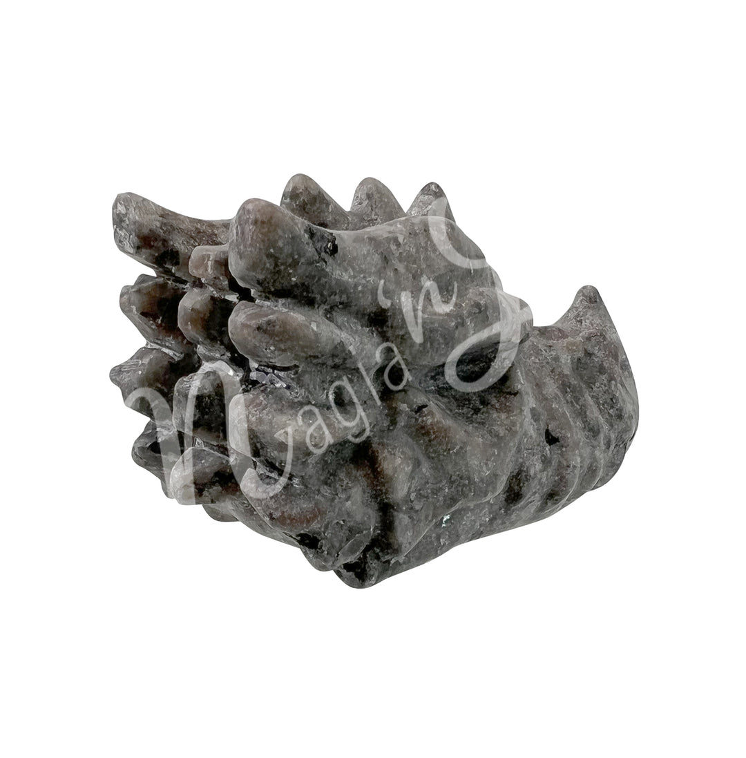 Figurine Dragon's Head Flame Stone 2"