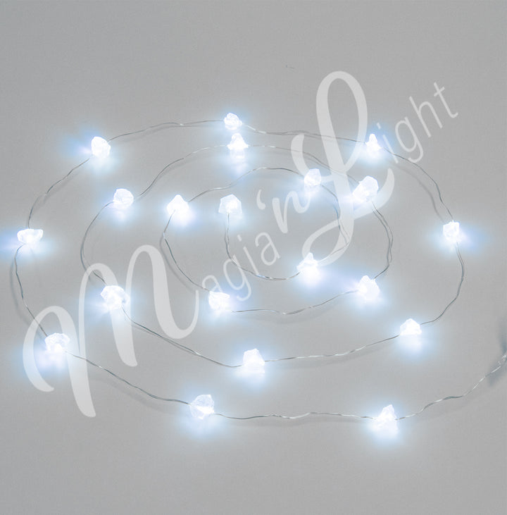 LED Light String Crystal Quartz 6.5 Feet