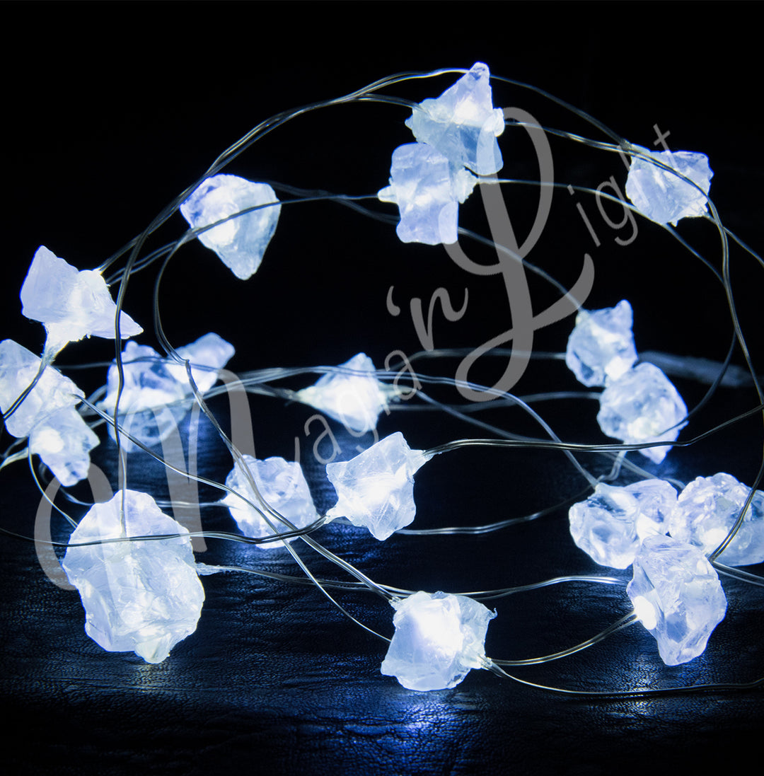 LED Light String Crystal Quartz 6.5 Feet