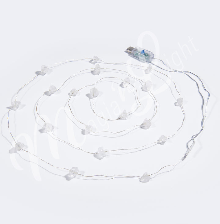 LED Light String Crystal Quartz 6.5 Feet