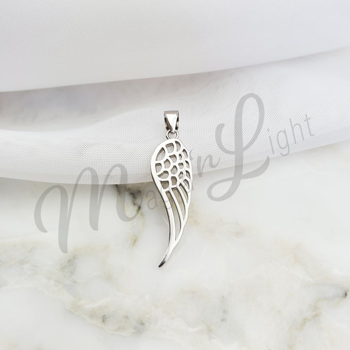 Sterling Silver Pendant Angel Wing