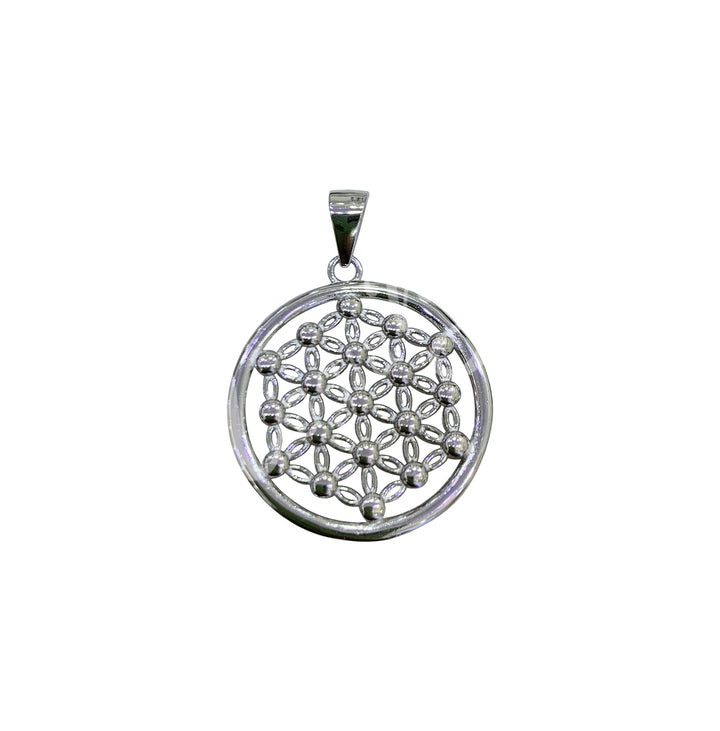 Sterling Silver Pendant Flower of Life 0.75″dia.