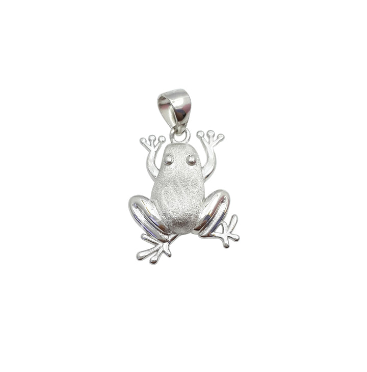 Sterling Silver Pendant Frog 0.75″H X 0.75″W